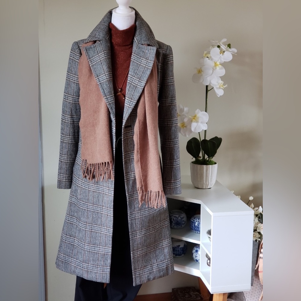 Pre owned MURAL plaid midi length coat in great condition - Picture 2 of 11